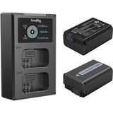 Cargador Doble SmallRig con 2 Baterías NP-FW50 para Sony