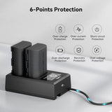 Kit de 2 Baterías LP-E6NH y Cargador Doble SmallRig para Canon