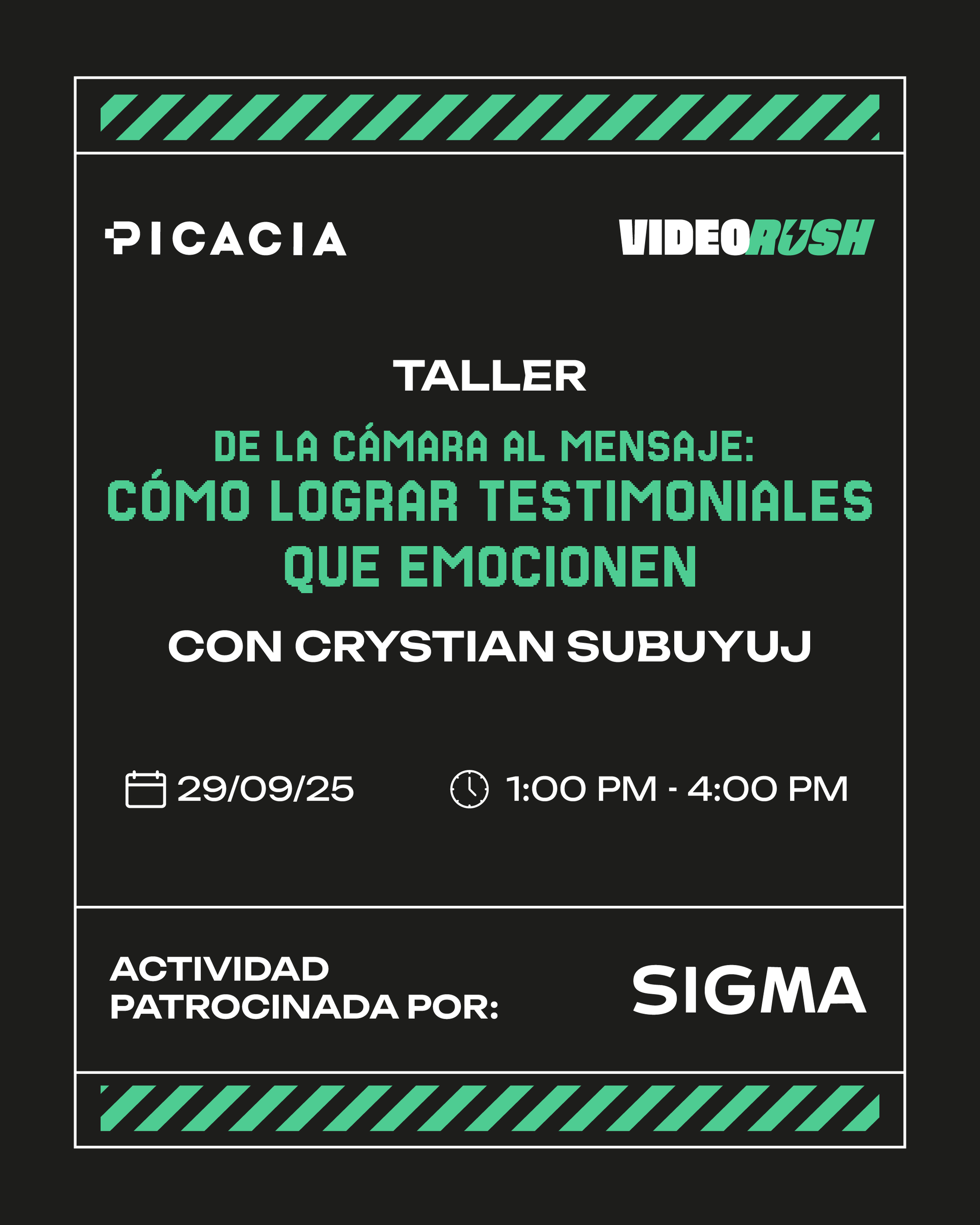 Video Rush - Cómo lograr testimonales que emocionen (Taller)