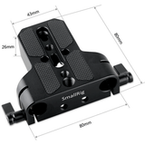 Placa Base con Abrazadera Doble para Barras de 15mm - 1674